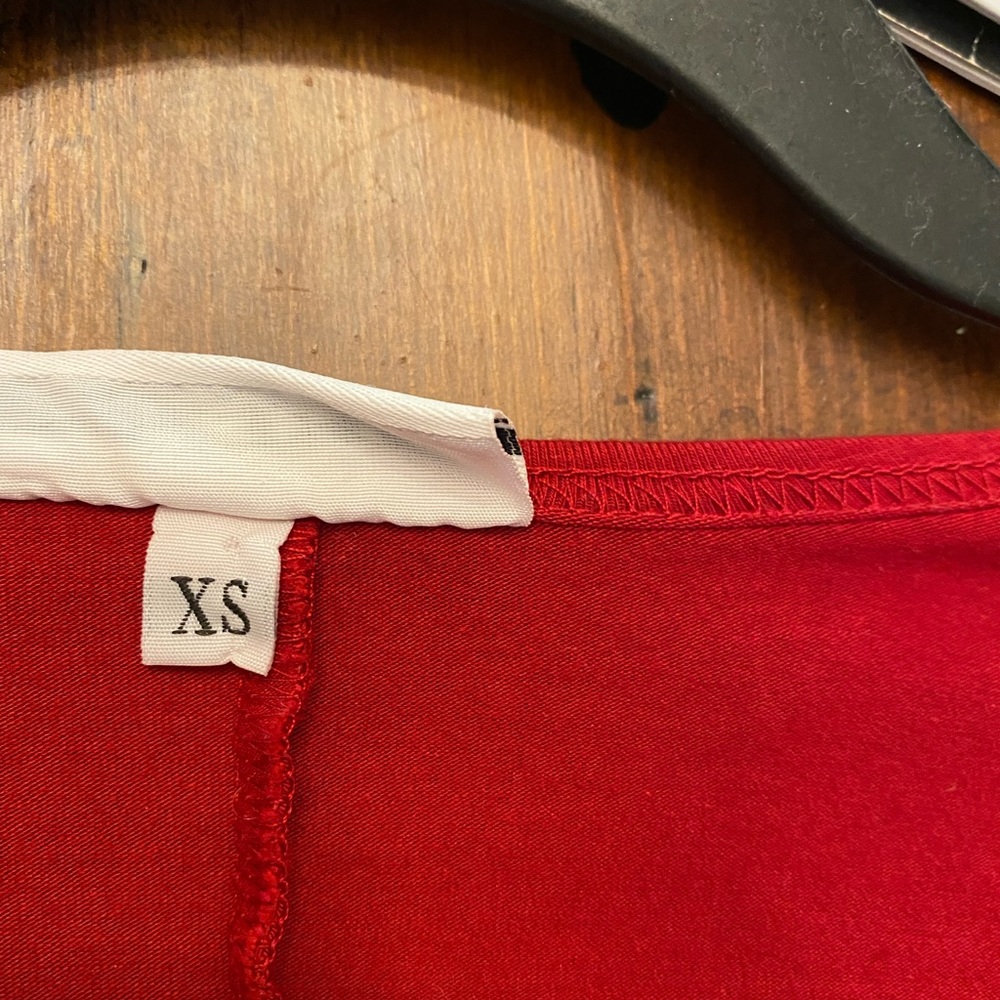 Oversized Red Bryan Walker Tunic Sweater Size Xs - image 5